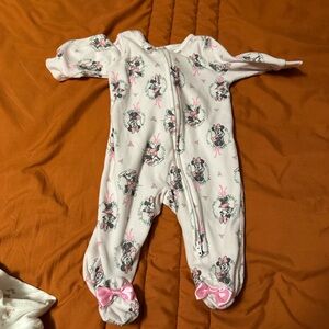 Disney Minnie Mouse Pink Footie One Piece